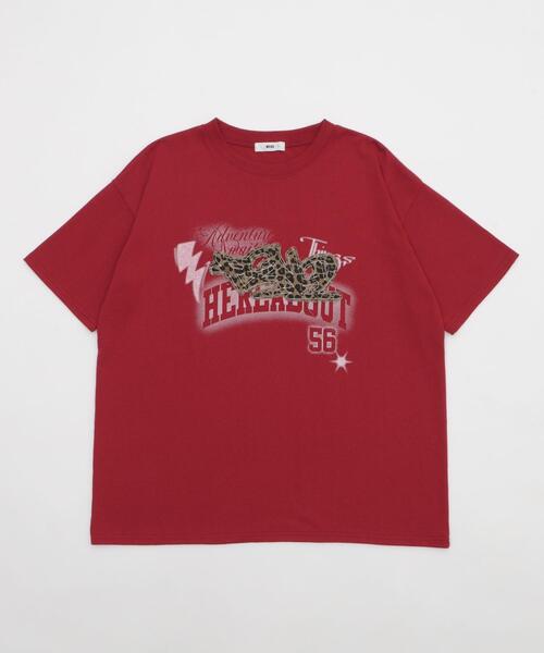 WEGO（ウィゴー）の「WEGO/パターンアップリケグラフィックT（Tシャツ/カットソー・メンズ・ブラック/ワイン/ホワイト・LARGE/MEDIUM）」の4枚目の写真