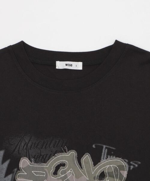 WEGO（ウィゴー）の「WEGO/パターンアップリケグラフィックT（Tシャツ/カットソー・メンズ・ブラック/ワイン/ホワイト・LARGE/MEDIUM）」の9枚目の写真