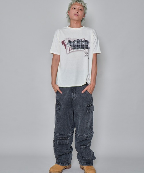 WEGO（ウィゴー）の「WEGO/パターンアップリケグラフィックT（Tシャツ/カットソー・メンズ・ブラック/ワイン/ホワイト・LARGE/MEDIUM）」の12枚目の写真