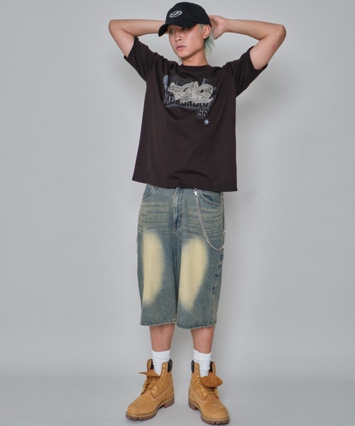 WEGO（ウィゴー）の「WEGO/パターンアップリケグラフィックT（Tシャツ/カットソー・メンズ・ブラック/ワイン/ホワイト・LARGE/MEDIUM）」の15枚目の写真