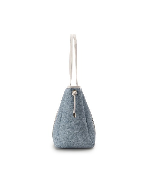 Samantha Thavasa(サマンサタバサ)の「デニム調キャンバスデザイン 合皮トートバッグ 大サイズ(トートバッグ・レディース・ホワイト/ネイビー/ブラック・FREE)」の5枚目の写真