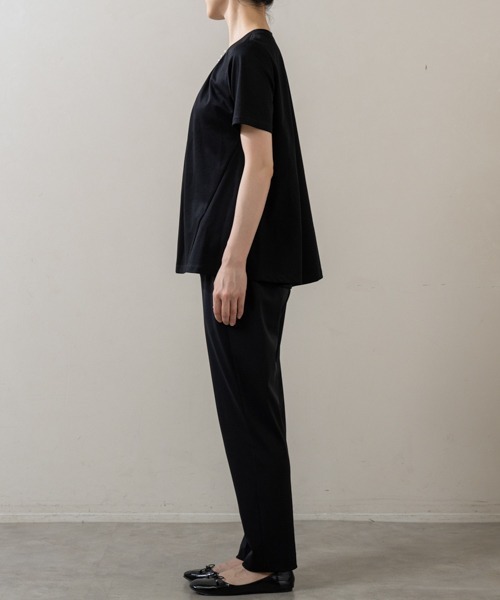 Sono（ソーノ）の「【SONO/ソーノ】ｴｯｾﾝｼｬﾙｺｯﾄﾝTee（Tシャツ/カットソー・レディース・ホワイト/ホワイト×ブラック/ブラック・F）」の16枚目の写真