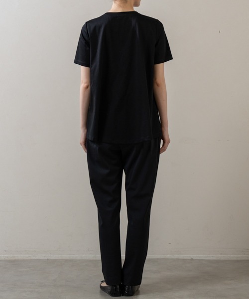 Sono（ソーノ）の「【SONO/ソーノ】ｴｯｾﾝｼｬﾙｺｯﾄﾝTee（Tシャツ/カットソー・レディース・ホワイト/ホワイト×ブラック/ブラック・F）」の17枚目の写真