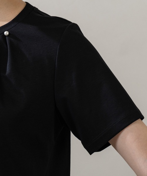 Sono（ソーノ）の「【SONO/ソーノ】ｴｯｾﾝｼｬﾙｺｯﾄﾝTee（Tシャツ/カットソー・レディース・ホワイト/ホワイト×ブラック/ブラック・F）」の20枚目の写真