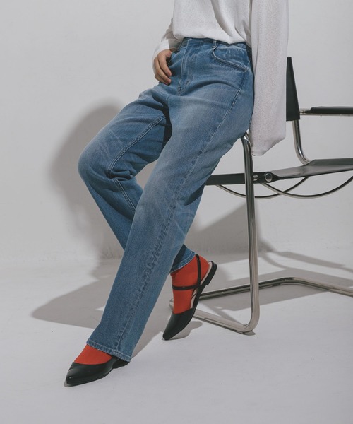 LEPSIM(レプシィム)の「ストレッチデニムパンツ 497417(デニムパンツ・レディース・ライトブルー/ブルー・LARGE/MEDIUM)」の1枚目の写真