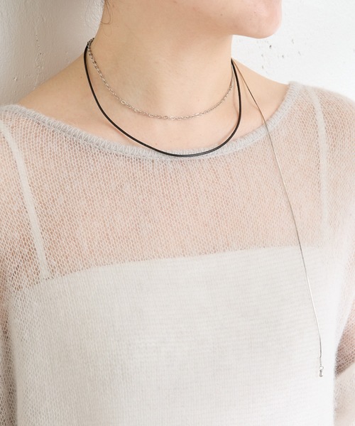 PAPILLONNER(パピヨネ)の「【OT】コードレイヤードネックレス(ネックレス・レディース・シルバー・FREE)」の6枚目の写真