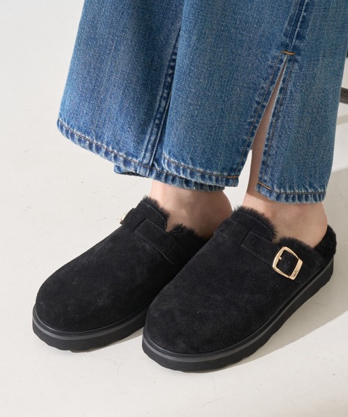 MOHI(モヒ)の「【MOHI/モヒ】ファーサボシューズサンダル(サンダル・レディース・ブラック/ベージュ・36/37/38/39)」の6枚目の写真