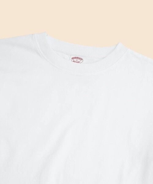 BROOKS BROTHERS（ブルックスブラザーズ）の「USAコットンジャージー　ヘビーウェイト　GFロゴラベル　ロングスリーブ　Tシャツ（Tシャツ/カットソー・メンズ・ホワイト/ネイビー/ブラック・SMALL/MEDIUM/LARGE/X-LARGE）」の4枚目の写真