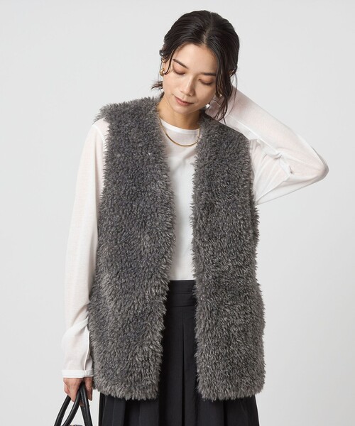 セール】ボア ベスト（ベスト）｜green label relaxing（グリーン