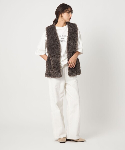 ラグ スピックアンドスパン、グリーンレーベル ボアベスト3点 ボア