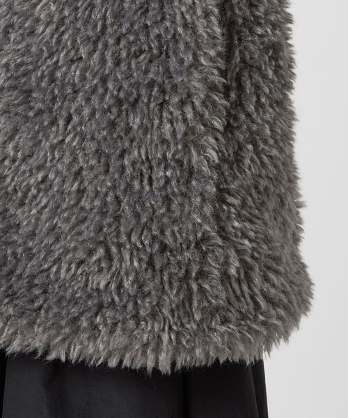 green label relaxing（グリーンレーベルリラクシング）の「ボア ベスト（ベスト・レディース・モカ/ダークグレー/オフホワイト・FREE）」の5枚目の写真