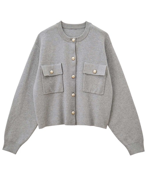 GeeRA(ジーラ)の「ロングシーズン使える!金ボタン長袖ニットカーディガン(カーディガン/ボレロ・レディース・レッド/杢グレー/ブラック・MEDIUM/LARGE/X-LARGE)」の6枚目の写真