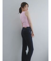 【新品タグ付】dazzlin 今季 デニムフレアパンツ ブラック M 新品タグ付き GRLグレイル Mサイズ ストレートデニムパンツ