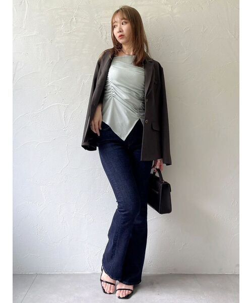 dazzlin(ダズリン)の「【吉田朱里】メイクアップフレアデニムパンツ(デニムパンツ・レディース・ライトブルー/インディゴブルー・X-SMALL/SMALL/MEDIUM/LARGE)」の16枚目の写真