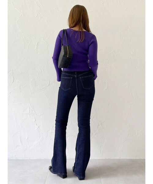 dazzlin(ダズリン)の「【吉田朱里】メイクアップフレアデニムパンツ(デニムパンツ・レディース・ライトブルー/インディゴブルー・X-SMALL/SMALL/MEDIUM/LARGE)」の15枚目の写真