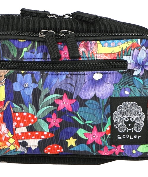 ScoLar（スカラー）の「652439：花柄キノコ2層式ミニショルダー（ショルダーバッグ・レディース・オフホワイト/ブルー/ブラック/レッド・FREE）」の12枚目の写真