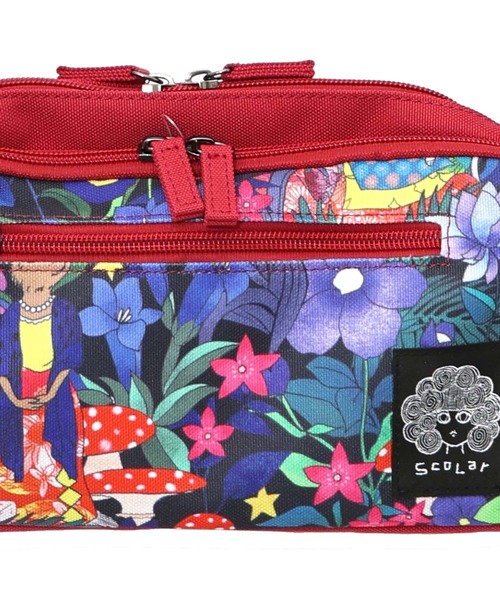 ScoLar（スカラー）の「652439：花柄キノコ2層式ミニショルダー（ショルダーバッグ・レディース・オフホワイト/ブルー/ブラック/レッド・FREE）」の14枚目の写真