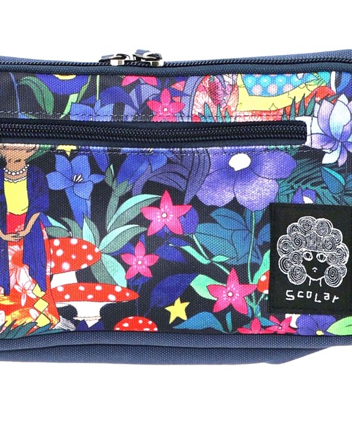 ScoLar（スカラー）の「652439：花柄キノコ2層式ミニショルダー（ショルダーバッグ・レディース・オフホワイト/ブルー/ブラック/レッド・FREE）」の16枚目の写真