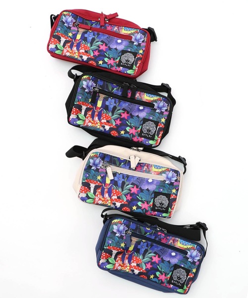 ScoLar（スカラー）の「652439：花柄キノコ2層式ミニショルダー（ショルダーバッグ・レディース・オフホワイト/ブルー/ブラック/レッド・FREE）」の11枚目の写真