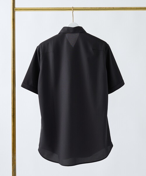 DESIGNWORKS（デザインワークス）の「【速乾性】ワンピースワイドカラー 半袖シャツ（シャツ/ブラウス・メンズ・ブラック/サックスブルー/ホワイト/ネイビー・44/46/48/50）」の12枚目の写真