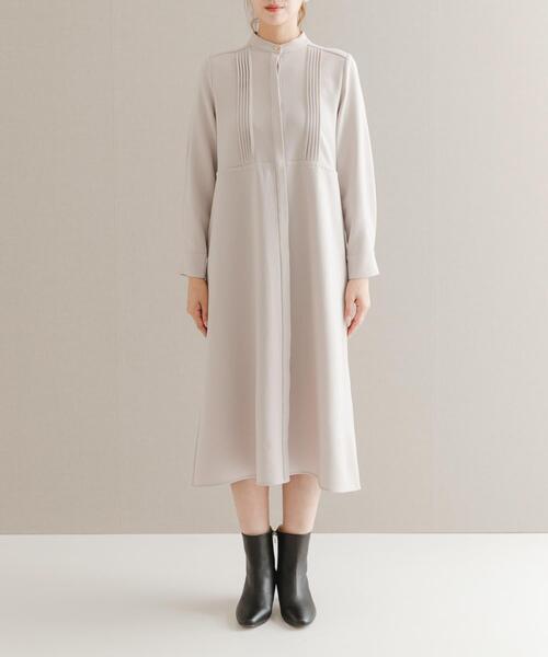 URBAN RESEARCH ROSSO WOMEN（アーバンリサーチ　ロッソ）の「ピンタックストレートワンピース（ワンピース・レディース・グレー系その他/ネイビー/ミント・FREE）」の5枚目の写真