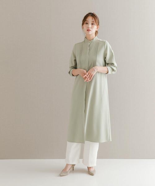 URBAN RESEARCH ROSSO WOMEN（アーバンリサーチ　ロッソ）の「ピンタックストレートワンピース（ワンピース・レディース・グレー系その他/ネイビー/ミント・FREE）」の19枚目の写真