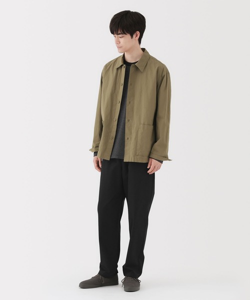 無印良品（ムジルシリョウヒン）の「紳士　洗いざらしコットンイージーパンツ（その他パンツ・メンズ・ダークグレー/ベージュ/ライトグレー/ブラック/カーキ・S/M/L/XL）」の6枚目の写真