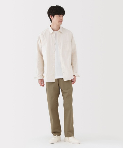 無印良品（ムジルシリョウヒン）の「紳士　洗いざらしコットンイージーパンツ（その他パンツ・メンズ・ダークグレー/ベージュ/ライトグレー/ブラック/カーキ・S/M/L/XL）」の18枚目の写真