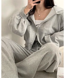 CHEER（チアー）の「ダブルジップショートパーカーセットアップ（セットアップ）」