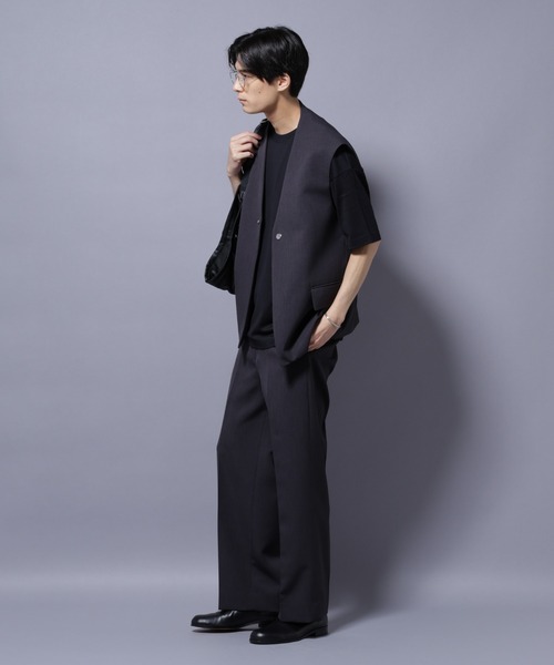 新品 Lサイズ nano universe ツイルクロスセットアップ ブラック 新品 Lサイズ nano universe ツイルクロスセットアップ ブラック