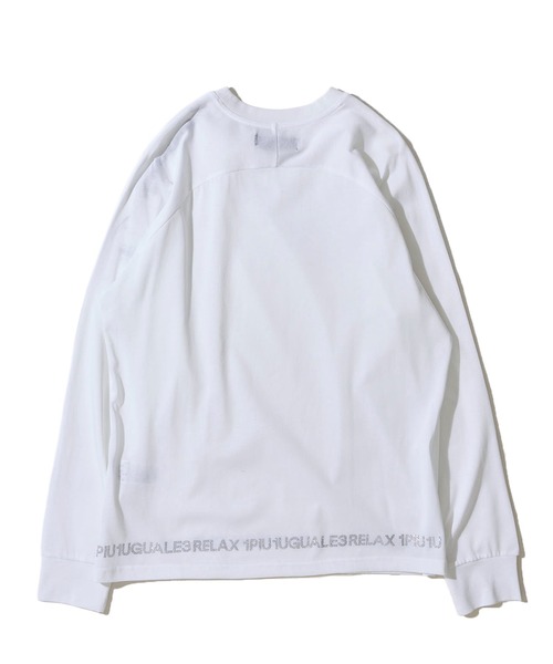 1piu1uguale3 RELAX（ウノピュウノウグァーレトレリラックス）の「【1PIU1UGUALE3 RELAX】ラインストーンヘム シルケットクルーネックロングスリーブTシャツ（Tシャツ/カットソー・メンズ・ベージュ/ホワイト/ブラック・MEDIUM/X-LARGE/LARGE）」の13枚目の写真