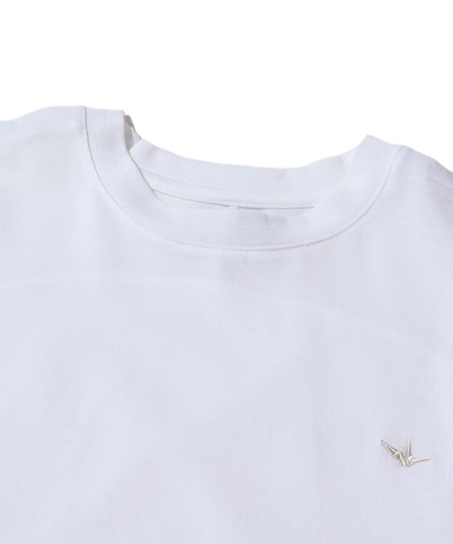 1piu1uguale3 RELAX（ウノピュウノウグァーレトレリラックス）の「【1PIU1UGUALE3 RELAX】ラインストーンヘム シルケットクルーネックロングスリーブTシャツ（Tシャツ/カットソー・メンズ・ベージュ/ホワイト/ブラック・MEDIUM/X-LARGE/LARGE）」の8枚目の写真