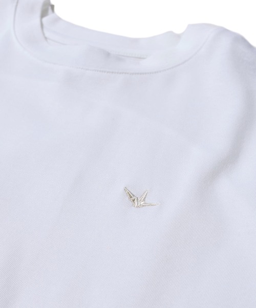 1piu1uguale3 RELAX（ウノピュウノウグァーレトレリラックス）の「【1PIU1UGUALE3 RELAX】ラインストーンヘム シルケットクルーネックロングスリーブTシャツ（Tシャツ/カットソー・メンズ・ベージュ/ホワイト/ブラック・MEDIUM/X-LARGE/LARGE）」の9枚目の写真