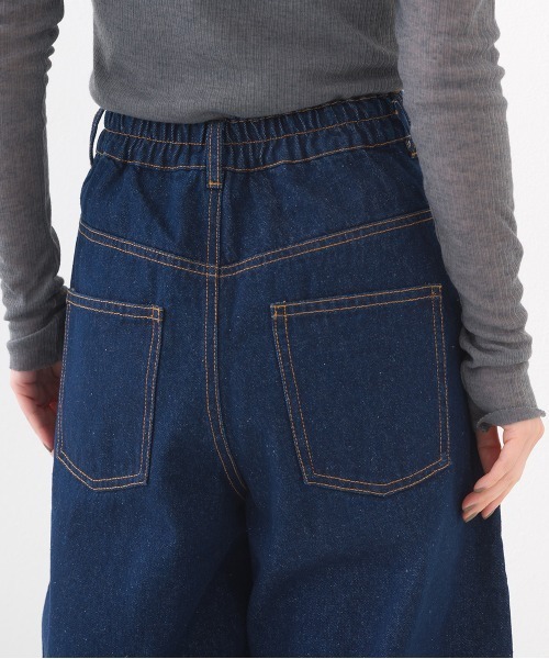 OMNES（オムネス）の「12oz ウォッシュ加工ハイウエストカーブデニムパンツ（デニムパンツ・レディース・ブルー/ネイビー・LARGE/SMALL/MEDIUM）」の15枚目の写真
