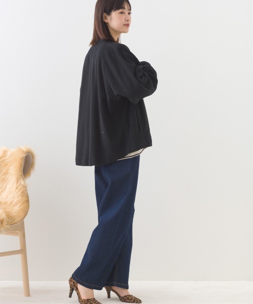 OMNES（オムネス）の「12oz ウォッシュ加工ハイウエストカーブデニムパンツ（デニムパンツ・レディース・ブルー/ネイビー・LARGE/SMALL/MEDIUM）」の12枚目の写真