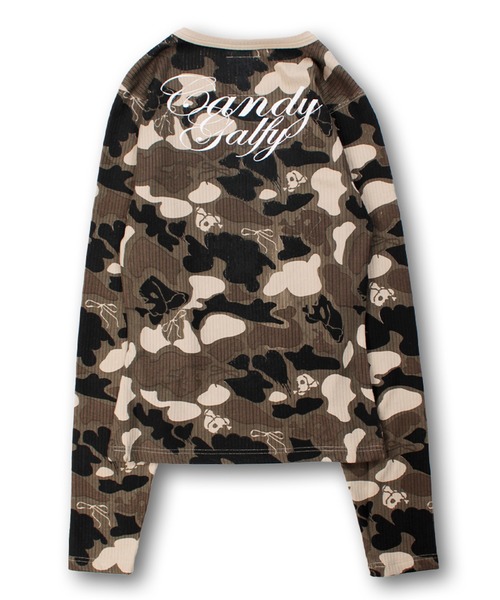 GALFY(ガルフィー)の「【GALFY/ガルフィー】カモサバイブロンT(Tシャツ/カットソー・レディース・ピンク/ベージュ/ブルー/カーキ・FREE)」の6枚目の写真