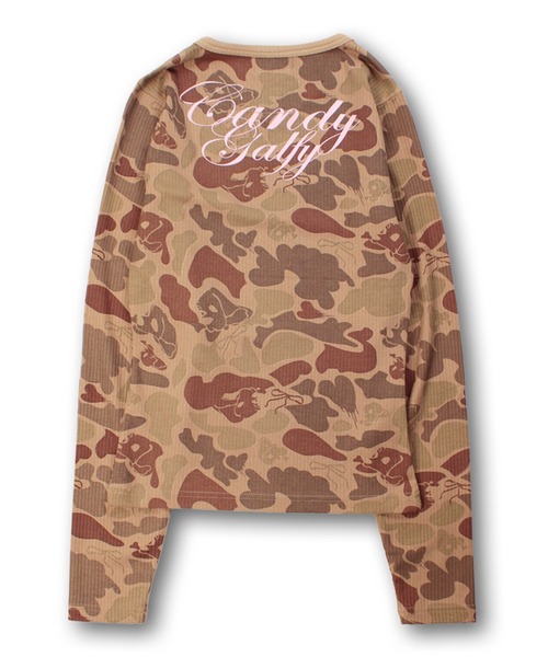 GALFY(ガルフィー)の「【GALFY/ガルフィー】カモサバイブロンT(Tシャツ/カットソー・レディース・ピンク/ベージュ/ブルー/カーキ・FREE)」の5枚目の写真