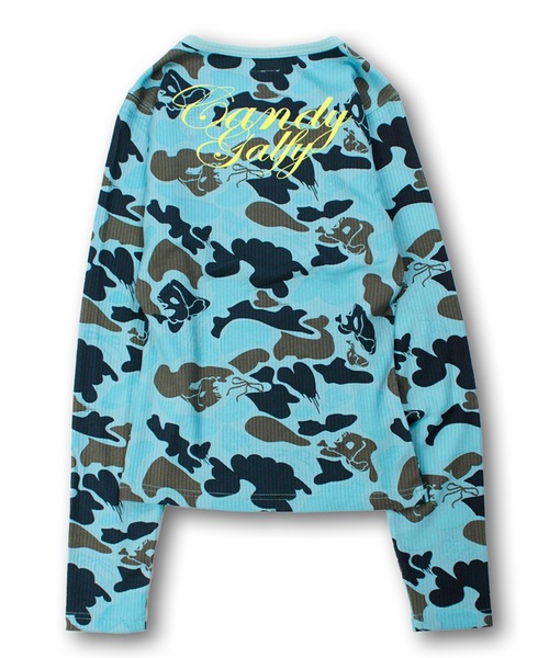 GALFY(ガルフィー)の「【GALFY/ガルフィー】カモサバイブロンT(Tシャツ/カットソー・レディース・ピンク/ベージュ/ブルー/カーキ・FREE)」の7枚目の写真
