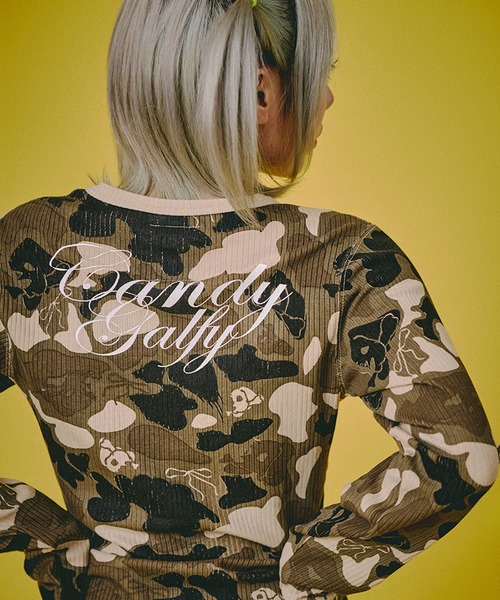 GALFY(ガルフィー)の「【GALFY/ガルフィー】カモサバイブロンT(Tシャツ/カットソー・レディース・ピンク/ベージュ/ブルー/カーキ・FREE)」の14枚目の写真