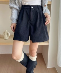 コーデュロイ タックショートパンツ