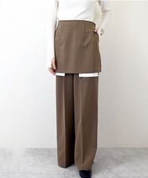 ツイルストレートパンツ&ミニスカートセット