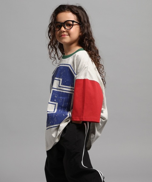 GEORGE'S（ジョージズ）の「【KIDS】ハイショクキリカエトップス（Tシャツ/カットソー・キッズ・ライトブルー/杢グレー・110cm/150cm/130cm）」の11枚目の写真