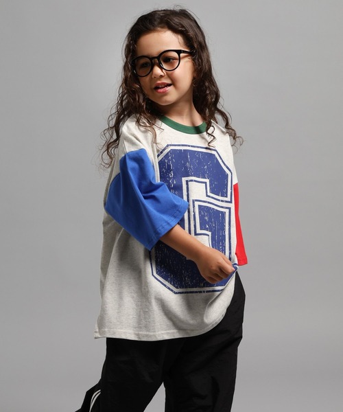 GEORGE'S（ジョージズ）の「【KIDS】ハイショクキリカエトップス（Tシャツ/カットソー・キッズ・ライトブルー/杢グレー・110cm/150cm/130cm）」の13枚目の写真