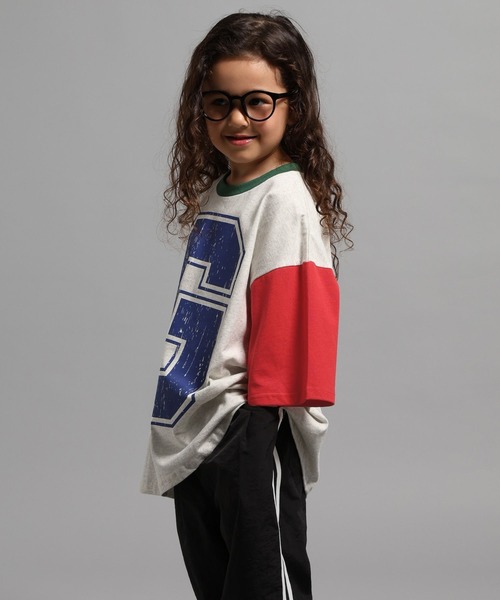 GEORGE'S（ジョージズ）の「【KIDS】ハイショクキリカエトップス（Tシャツ/カットソー・キッズ・ライトブルー/杢グレー・110cm/150cm/130cm）」の14枚目の写真