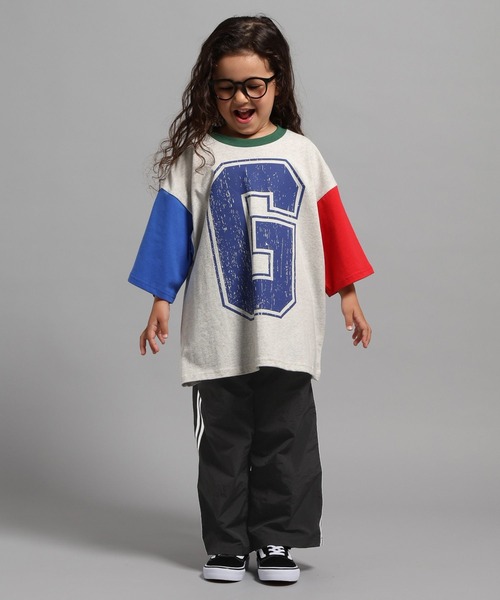 GEORGE'S（ジョージズ）の「【KIDS】ハイショクキリカエトップス（Tシャツ/カットソー・キッズ・ライトブルー/杢グレー・110cm/150cm/130cm）」の3枚目の写真
