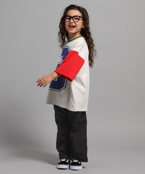 GEORGE'S（ジョージズ）の「【KIDS】ハイショクキリカエトップス（Tシャツ/カットソー・キッズ・ライトブルー/杢グレー・110cm/150cm/130cm）」の6枚目の写真