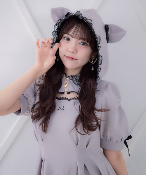 ネコ耳スウエットワンピース（ワンピース）｜ROJITA（ロジータ