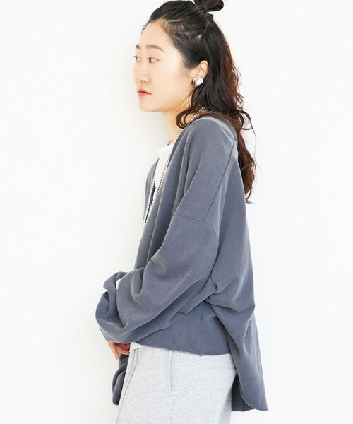 le.coeur blanc(ルクールブラン)の「ヴィンテージ裏毛ショートプルオーバー(Tシャツ/カットソー・レディース・ネイビー/ベージュ・38)」の17枚目の写真