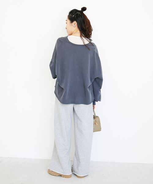 le.coeur blanc(ルクールブラン)の「ヴィンテージ裏毛ショートプルオーバー(Tシャツ/カットソー・レディース・ネイビー/ベージュ・38)」の10枚目の写真