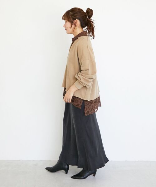 le.coeur blanc(ルクールブラン)の「ヴィンテージ裏毛ショートプルオーバー(Tシャツ/カットソー・レディース・ネイビー/ベージュ・38)」の20枚目の写真